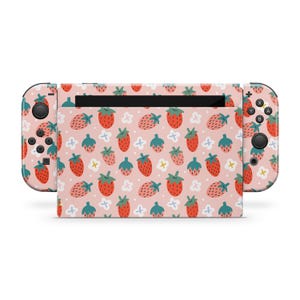 Funda protectora de fresas dulces para Nintendo Switch (estándar, OLED, 2 y Lite)