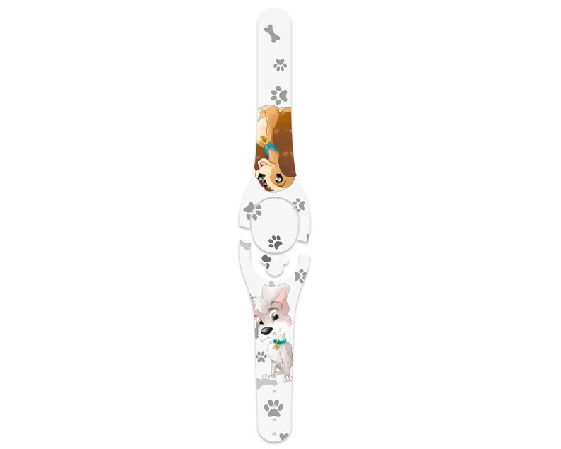 Adult /& Child Band with Glitter or Glow In the Dark Vinyl Magic Band Skin Love Dogs Decal for Disney MagicBand 2 Avail