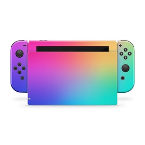 Vibrant Ombre Rainbow Skin Wrap för Nintendo Switch-enheter | Standard, OLED, 2, Lite