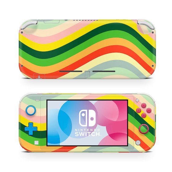 Nintendo Switch Lite Skin // Retro Lines Design // High Quality 3M Vinyl Full Coverage Wrap Decal