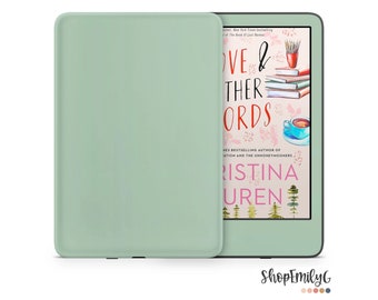 Sage Green Kindle Decal | Pastel Sticker Skin | Vinyl Wrap For Kindle Paperwhite, Oasis, eReader | Book Lover Gift | As seen on Booktok