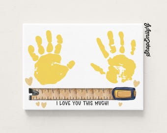 Tools Toddler & Kids Handprint Artwork Craft Set with Canvas, Paint, and Paintbrush Kit