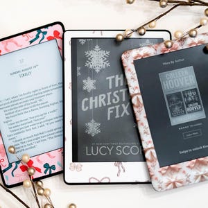 Beige strikjes Kindle Skin Wrap voor Amazon Fire, Paperwhite, Oasis, Scribe, Kobo, Colorsoft afbeelding 3