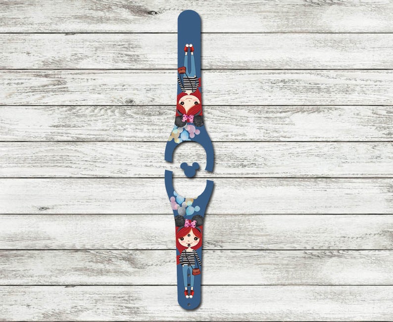 Park Girls Collection Magic Band 2.0 Decal Red Hair Park Diva Castle