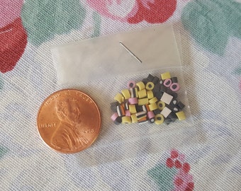 Miniature Dollhouse Candy Sweets Candies Black, Pink, Yellow 1:12 Scale FS