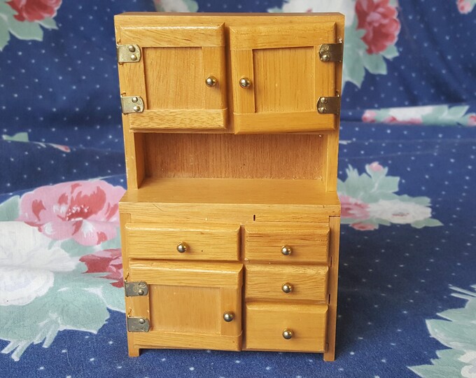 Miniature Dollhouse Hoosier Wood Storage Shelf Kitchen Etsy