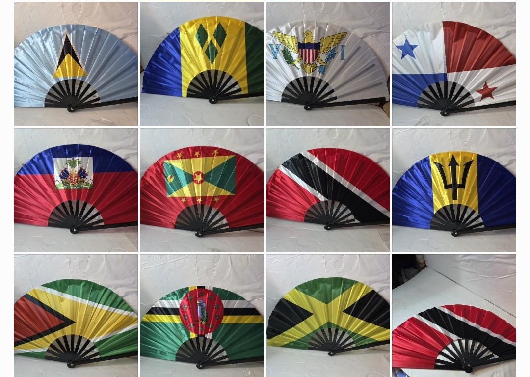 Abanico de bandera plegable