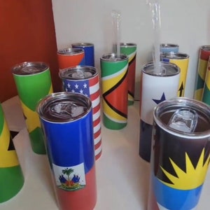 Flag  Drinks tumbler,  bottles tumbler , Skinny Steel double wall Tumbler, Keeps hot or  cold,
