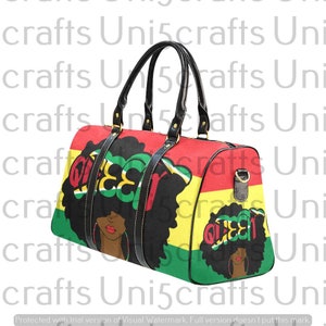 Guyana queen travel bag, travel bag, flag bag, Island queen travel bags