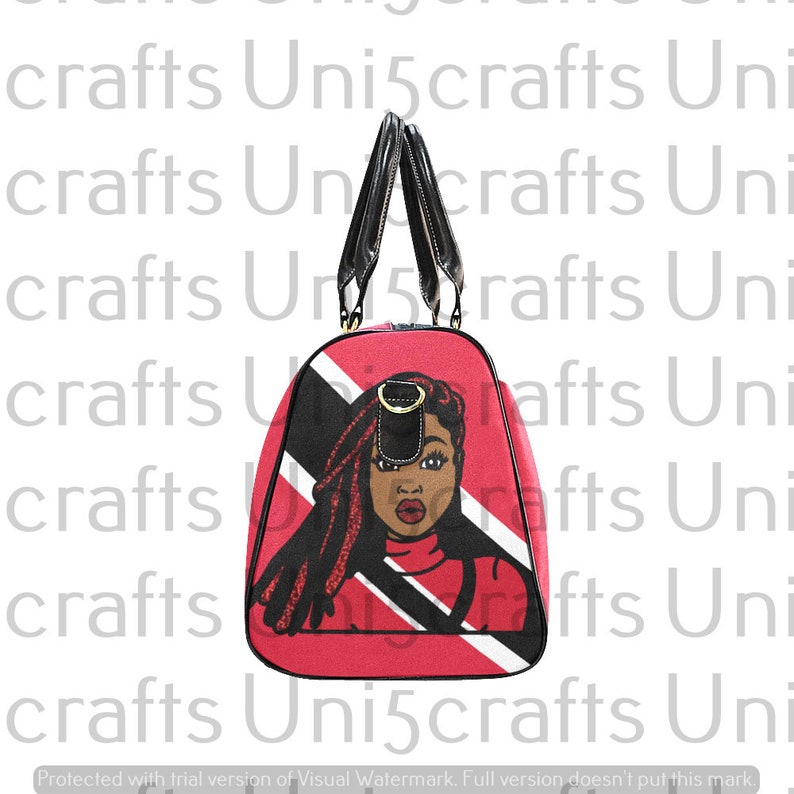 Trinidad dread travel bag Trinidad travel bag red white Etsy