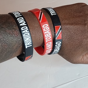 Trinidad and Tobago rubber Bracelet, Bead Bracelet,  for Men, Women, and Teens