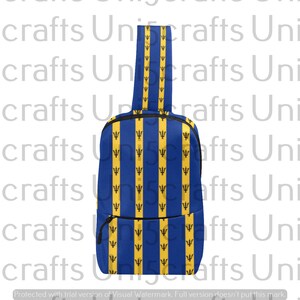 Barbados shoulder bag, sling bag, Barbados flag bag