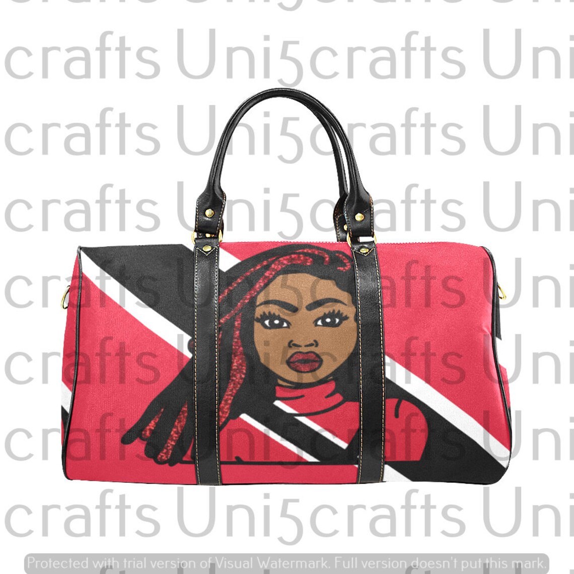 Trinidad Dread Travel Bag Trinidad Travel Bag Red White Etsy