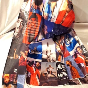 Nipsey durag, hustle durag, nip photo silky durag