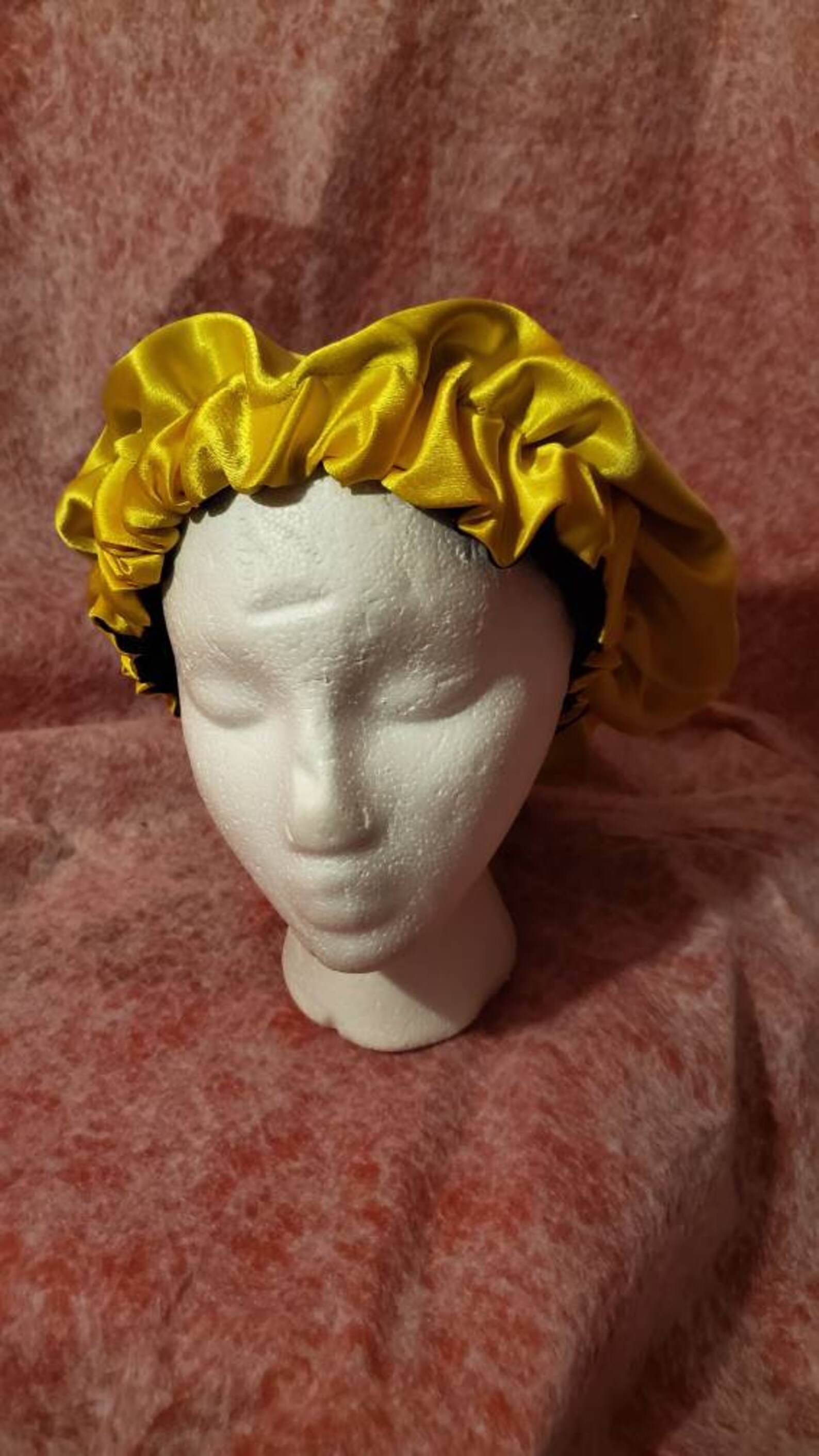 Golden Afro Satin Bonnet Photo Bonnets Custom Made Bonnets - Etsy