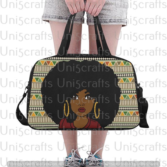 Say What Prints Gym Bag Black Travel Bag Cute Girl Bag Colorful