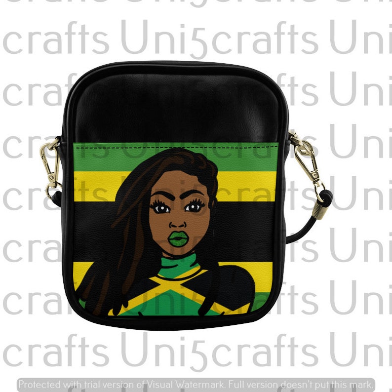 Jamaican Cross Body Sling Bag Jamaica Travel Bag Jamaica Etsy