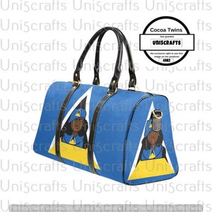 St Lucia travel bag, Lucian travel bag, flag travel bags