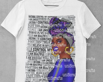 Afrocentric  affirmation savage bebe  beauty   CREW NECK  shirt