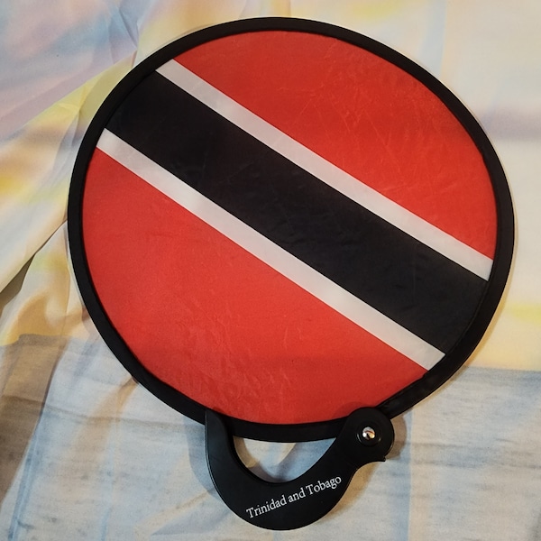 Trinidad and tobago folding  fans,  flag fan, circle  fan