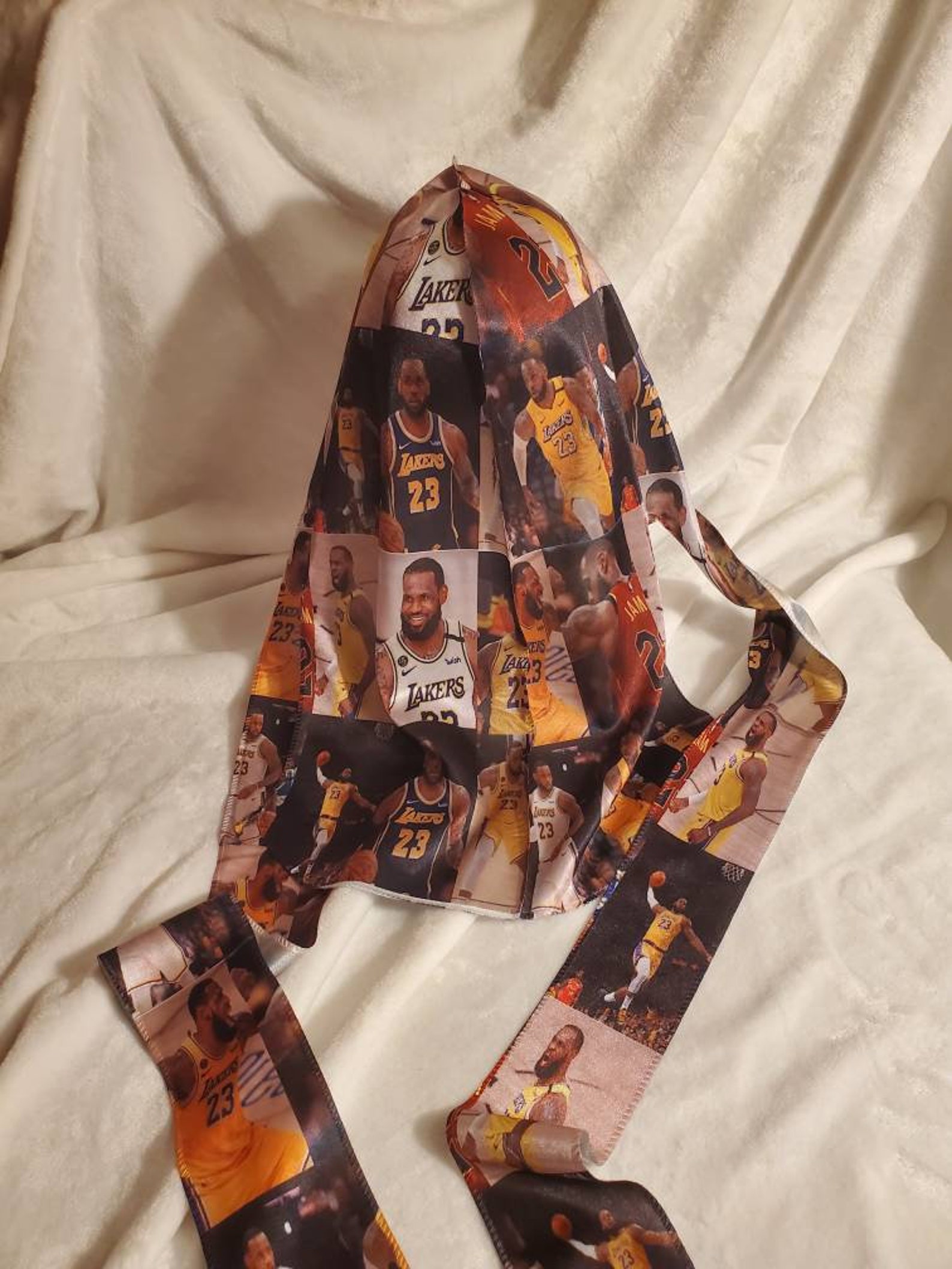 James Durag Basketball Durag Lebron Photo Silky Durag - Etsy