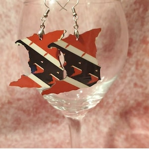 Trinidad shape flag earrings