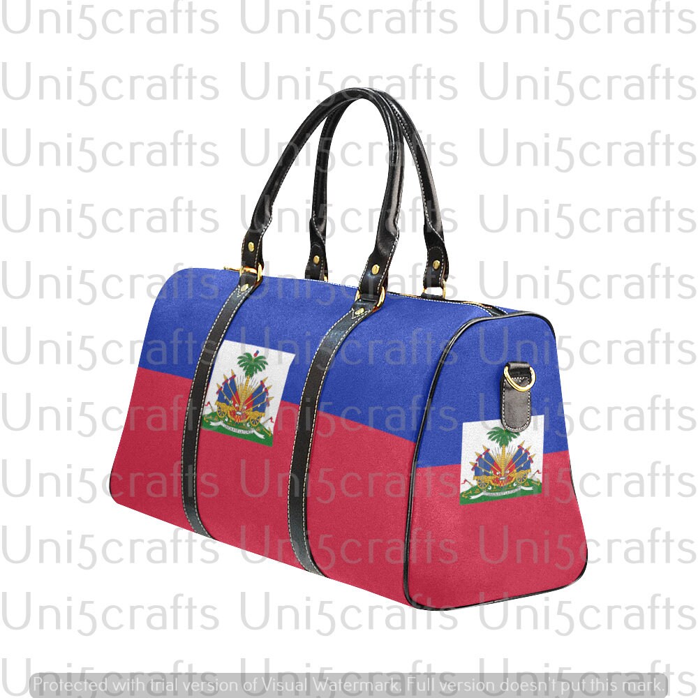 Haiti Travel Bag Haitian Travel Bag Flag Bag Red White Blue Etsy UK