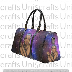 galaxy braids travel bag, galaxy travel bag, flag bag, colorful travel bags