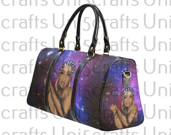 galaxy braids travel bag, galaxy travel bag, flag bag, colorful travel bags
