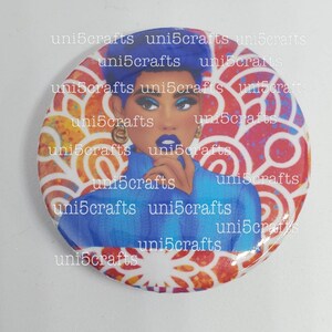 Afrocentric beauty Rue pin 2in pin