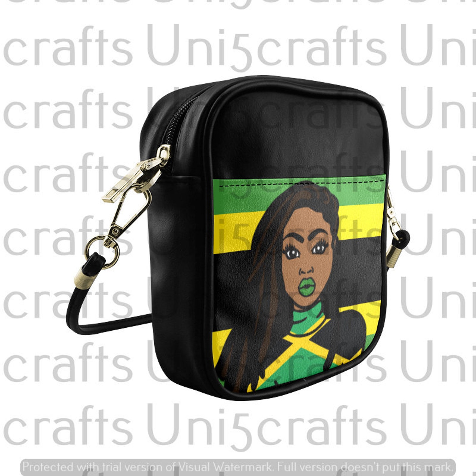 Jamaican Cross Body Sling Bag Jamaica Travel Bag Jamaica Etsy