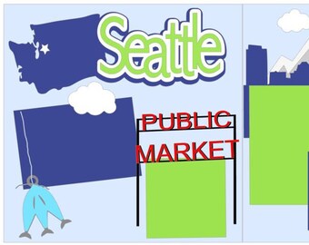 Scrapbook 2 Page Kit "Seattle"