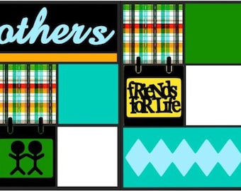 Scrapbook 2 Page Kit "Brothers"