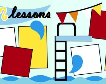 Scrapbook 2 Page Kit "Swim Lessons"