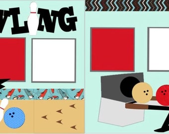 Scrapbook 2 Page Kit "Bowling"