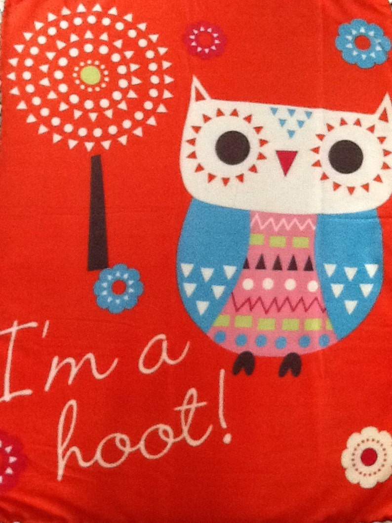 I'm a hoot owl fleece tie blanket reversible tie blanket Etsy