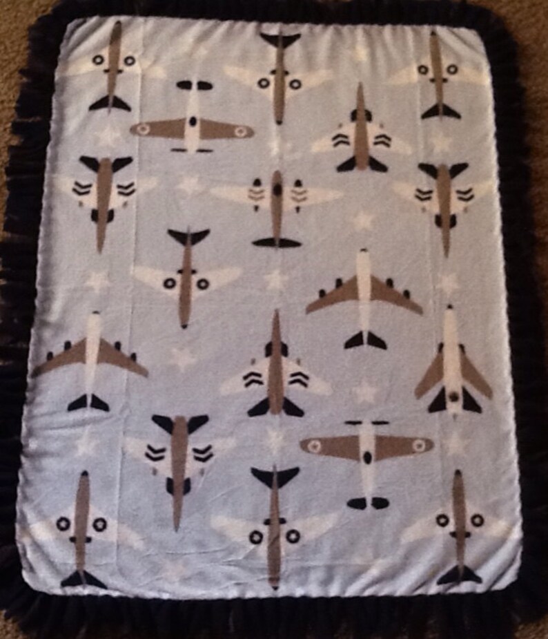 Planes and more planes fleece tie blanket children's Etsy
