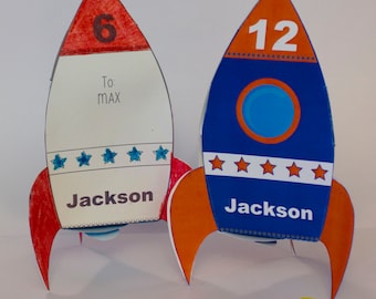 Sofortiger Download Rakete Gunst Box, Space Party Dekoration, Geschenkbox, Space Party Theme, Astronaut Party