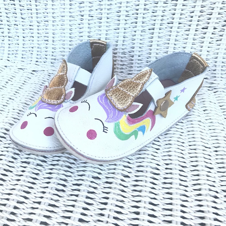 gold unicorn shoes