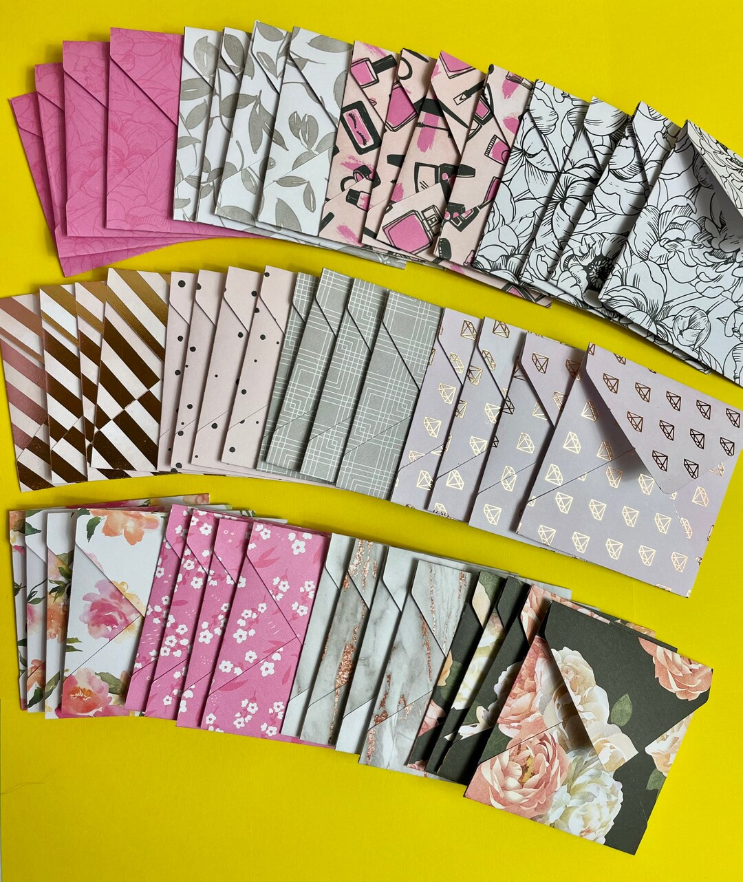 Mini sobres Glitz y Glam Sobres de agradecimiento Tarjetas de