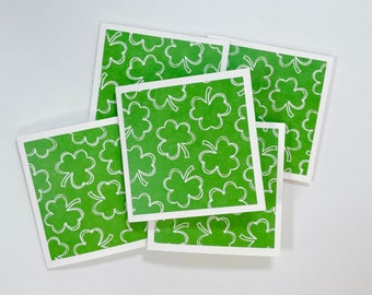 Tarjetas de regalo del Día de San Patricio / Papelería con tréboles / Tarjetas de duendes