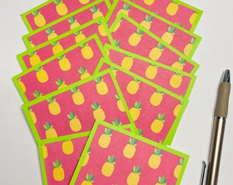 Pineapple Gift Cards | Lunchbox Notecards | Thinking of you Cards | Fruit Stationery