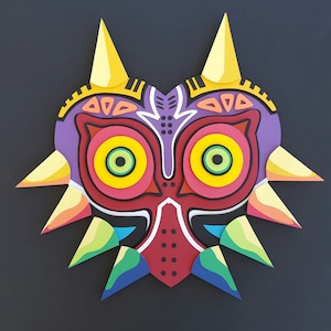 The Legend of Zelda Majora's Mask Diorama, Zelda Shadow Box, Video Game Diorama