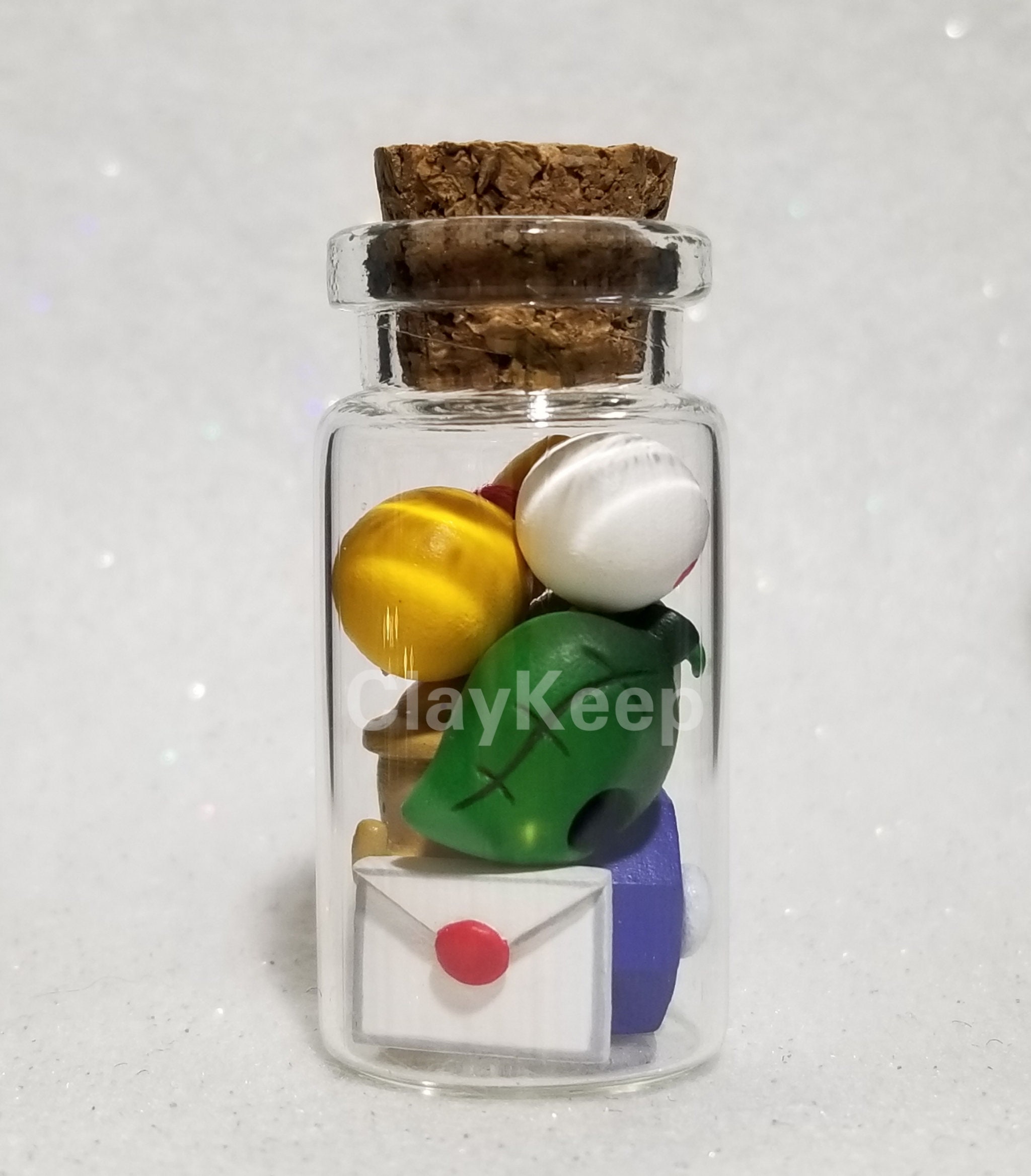 Miniature Polymer Clay Animal Crossing Items in a Glass Etsy