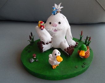 Harvest Moon inspired Sculpture of Mukumuku and Harvest Sprites