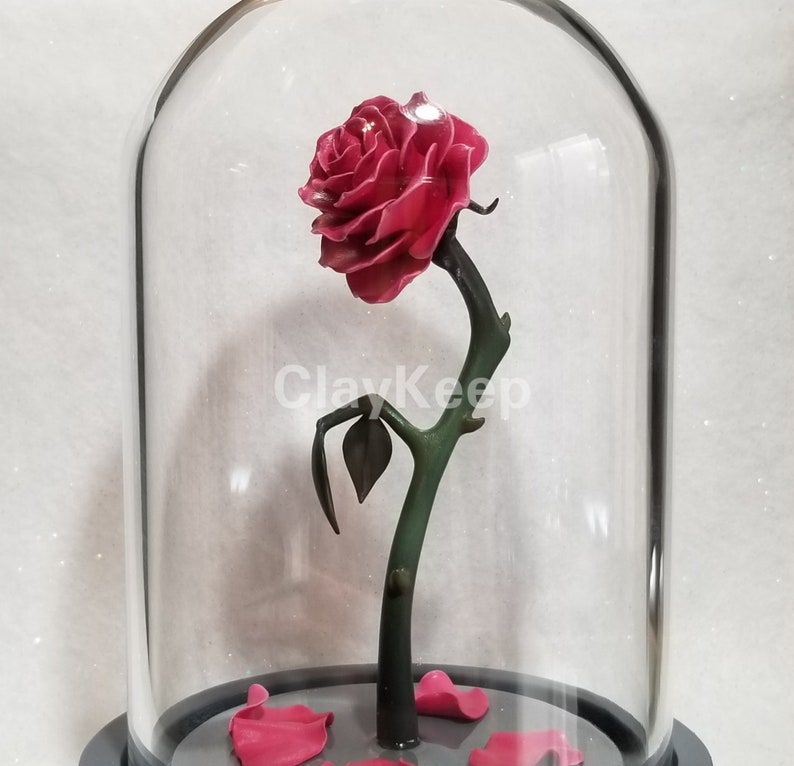 Disney Inspired Beauty and the Beast Enchanted Rose in a - Etsy