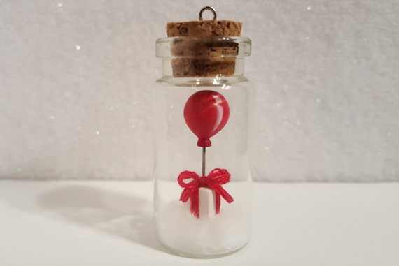 Miniature Polymer Clay Animal Crossing Balloon in a Bottle