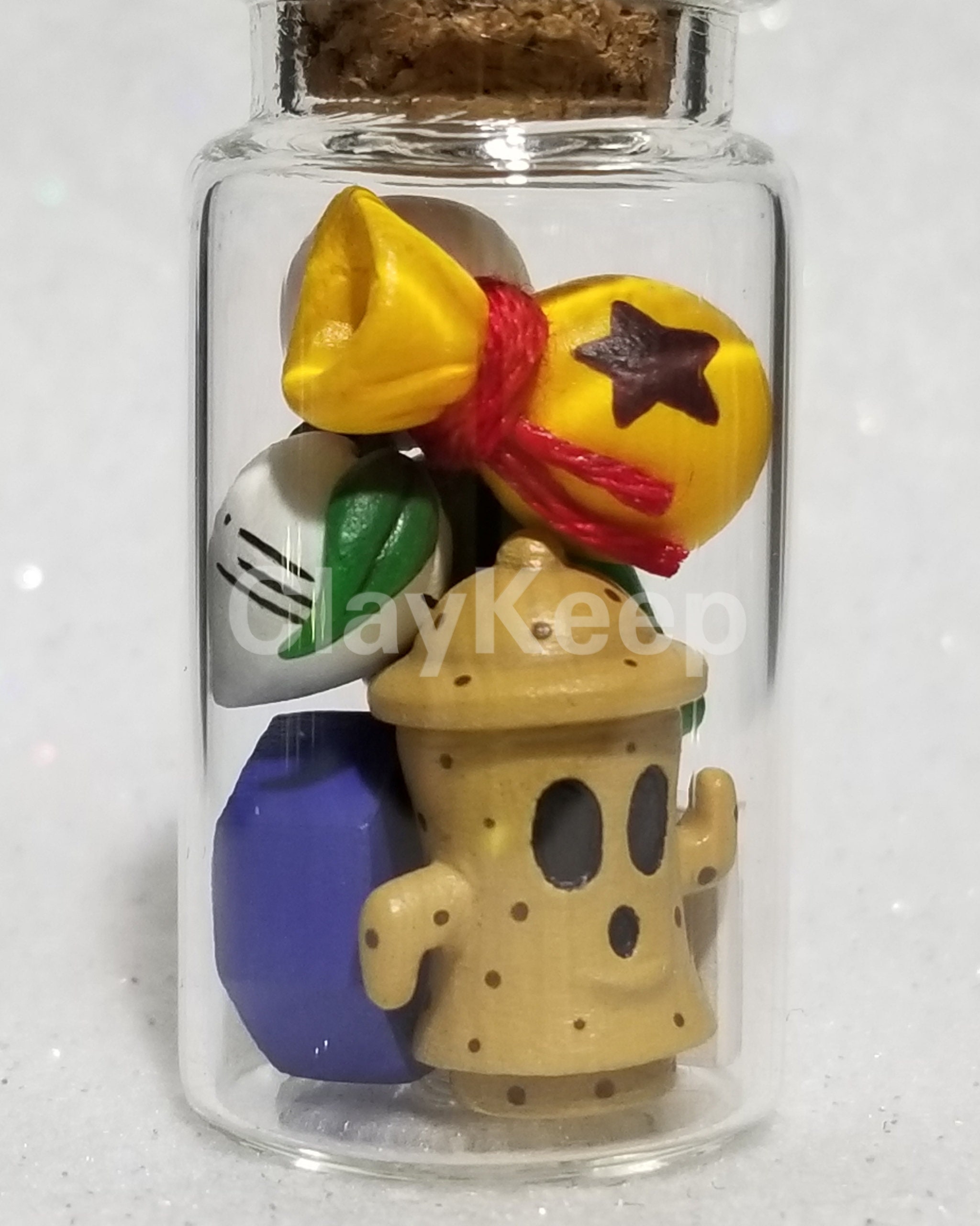 Miniature Polymer Clay Animal Crossing Items in a Glass Etsy