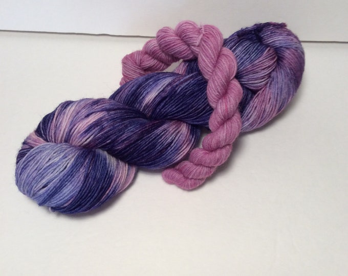 Sock Set, blue yarn, purple yarn, wool nylon yarn, wool yarn, yarn, sock knitting, fingering yarn, hand dyed yarn, sock yarn