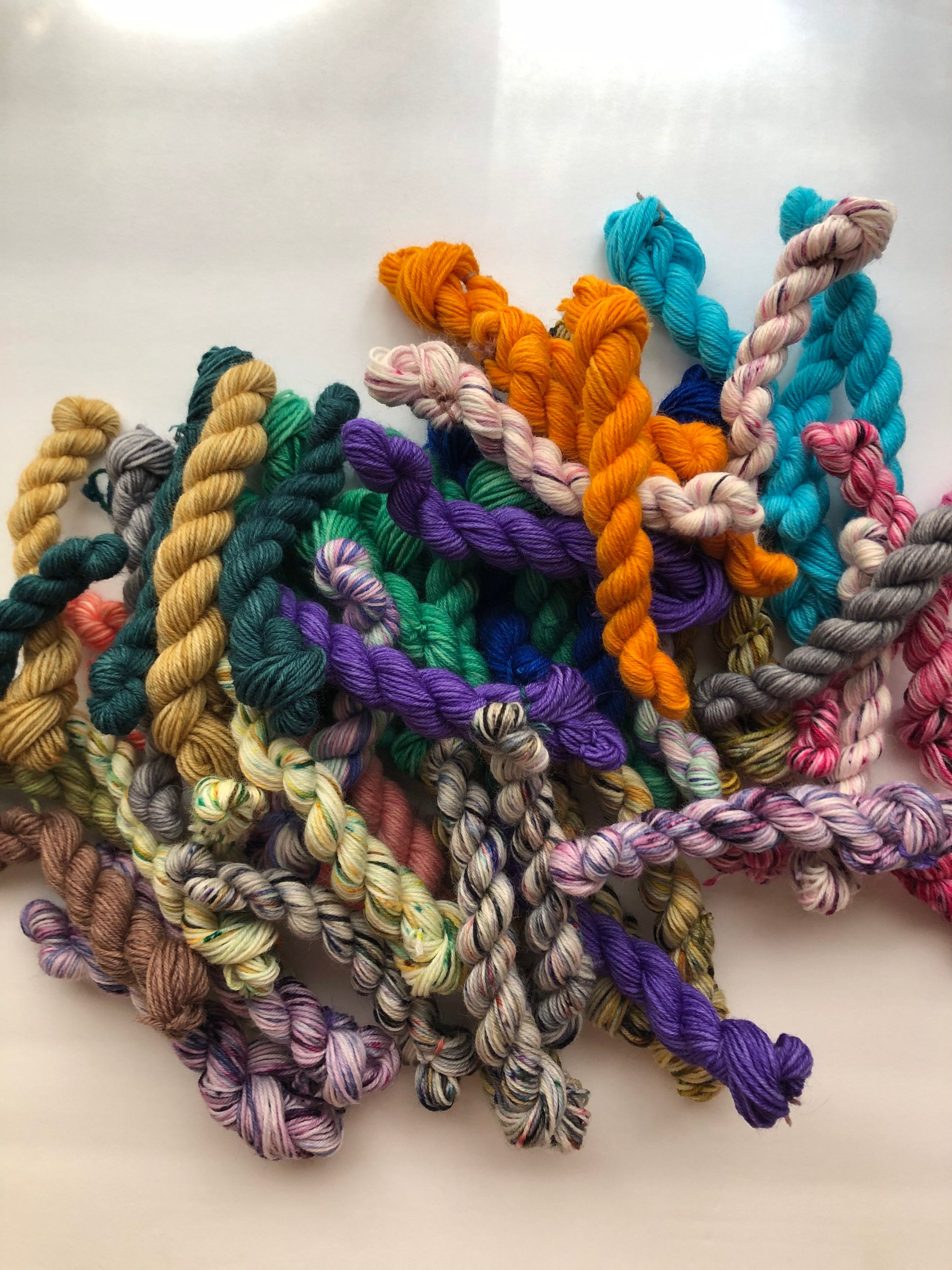 Mini Skeins wool yarn wool nylon yarn fingering tartan Etsy